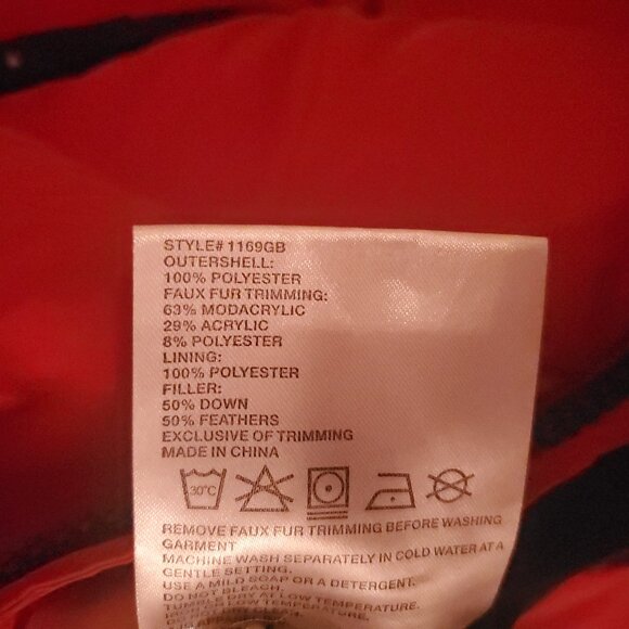 LONDON FOG Down Winter Coat Faux Fur Trim XS - Picture 9 of 12